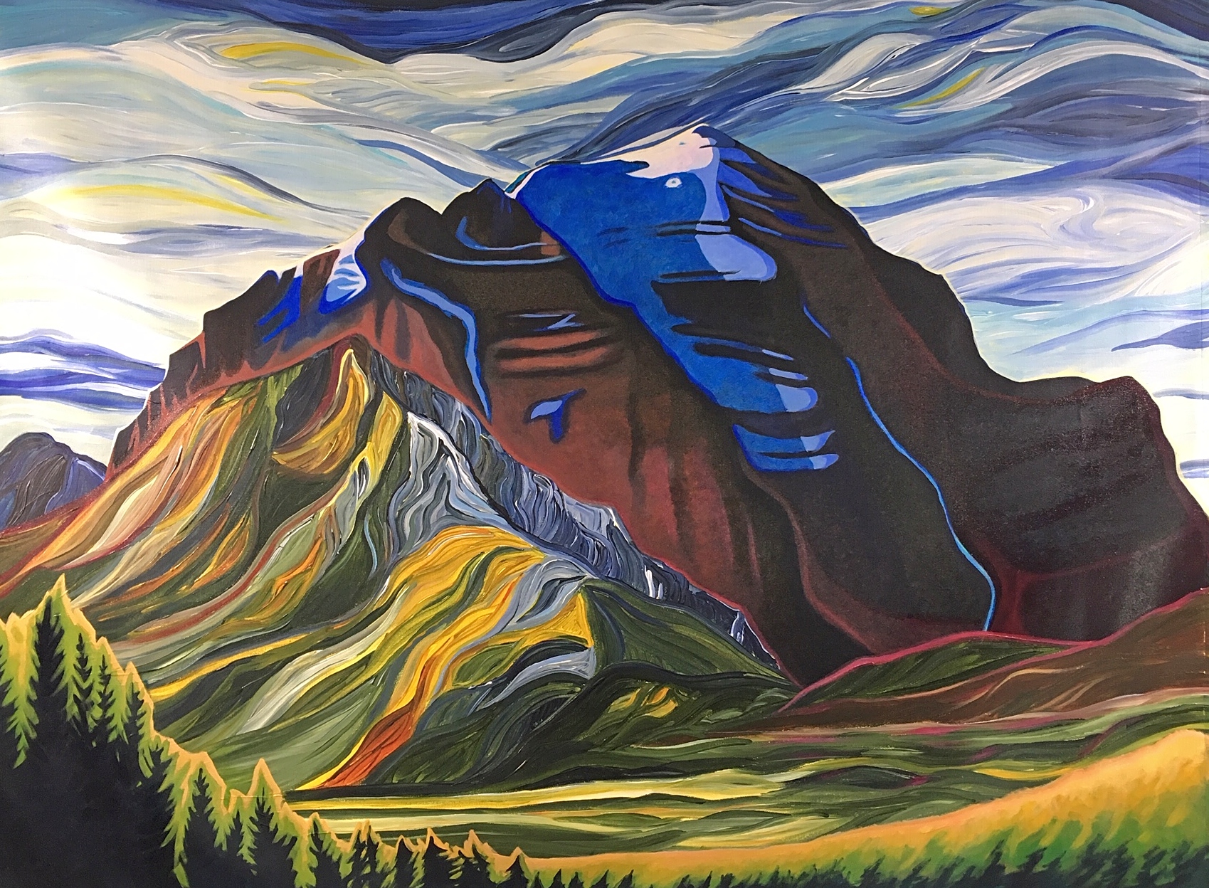 Canadian artists painting mountains
