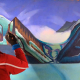 video of Canadian artist making a painting
