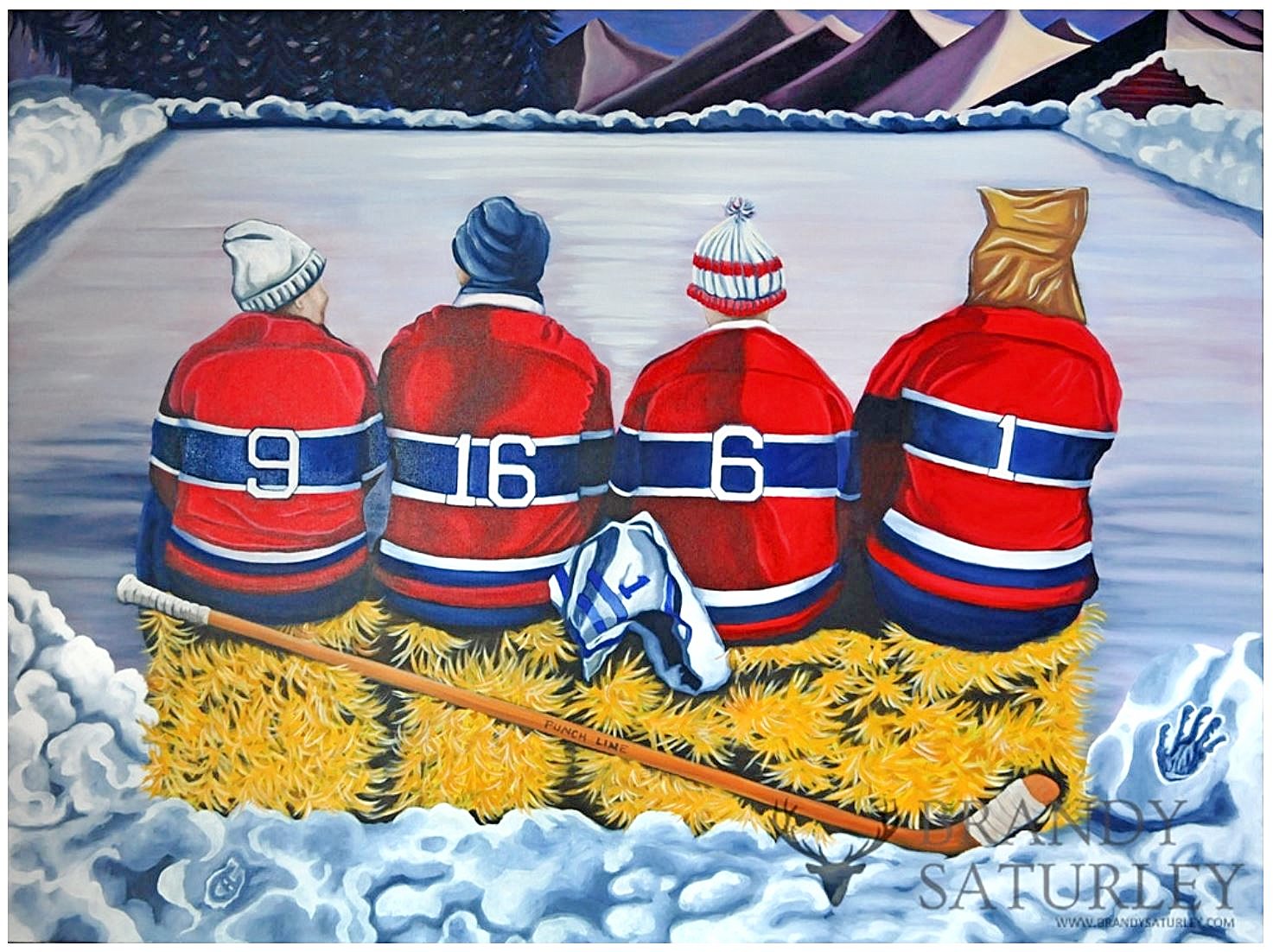 hockey painting collected by Colart Collection