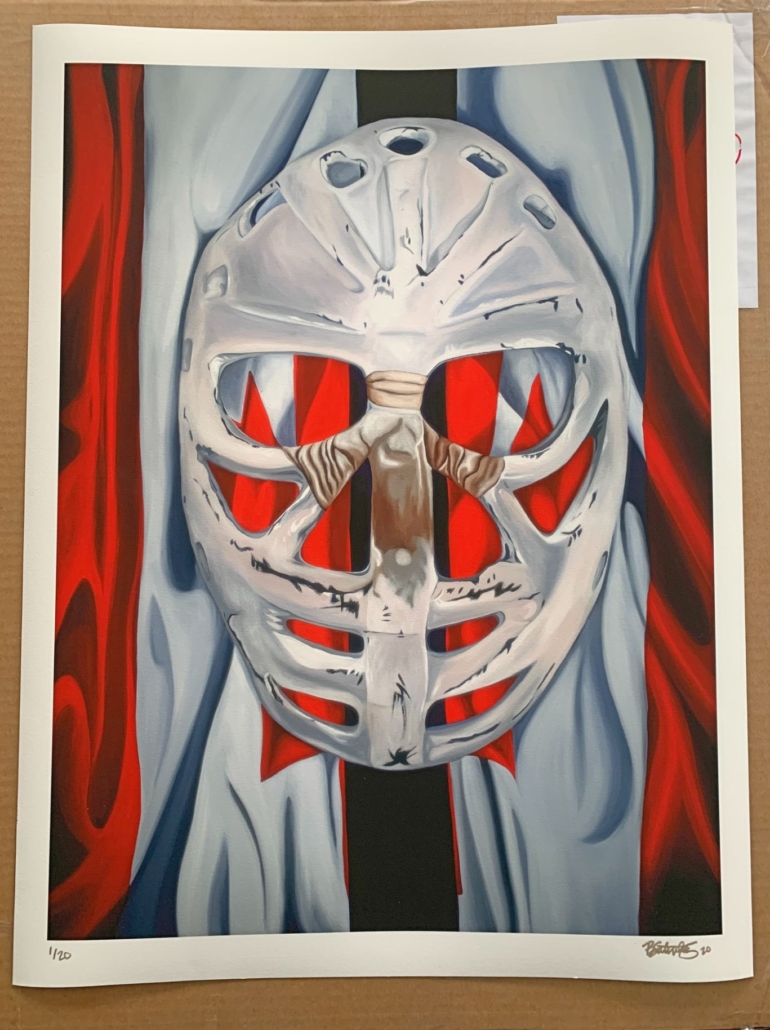 goalie mask painting prints on paper