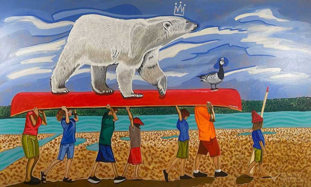 Polar Bear Painting Global Warming