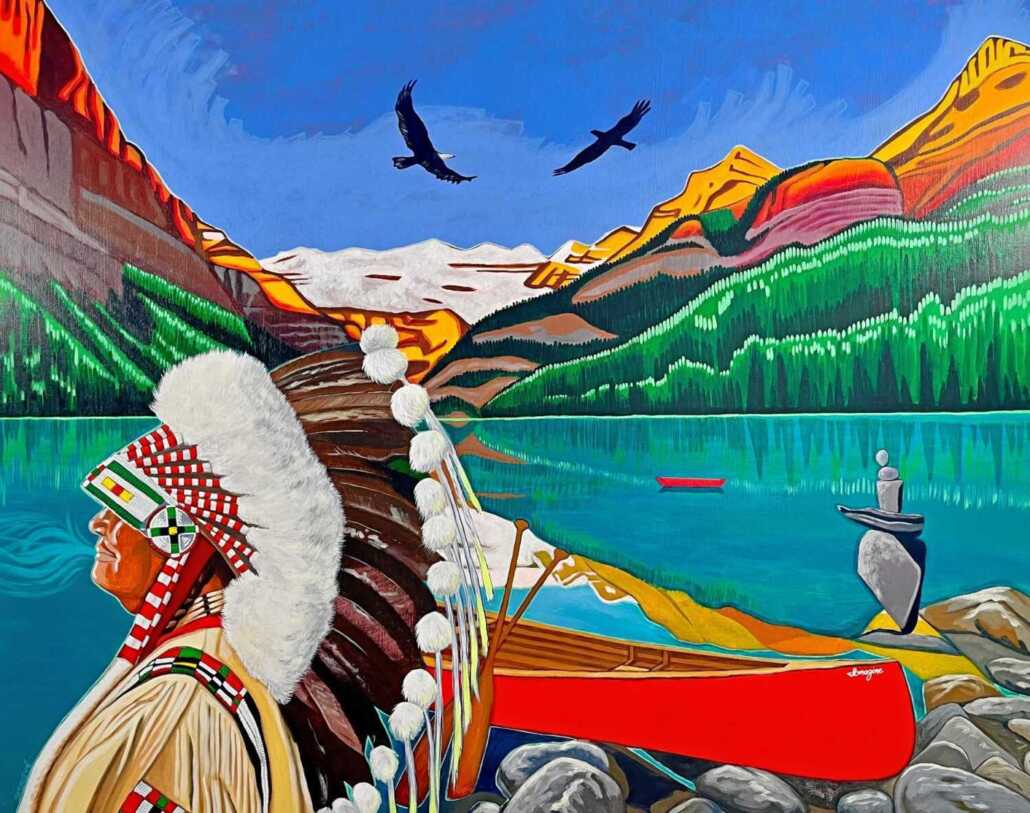imagine Lake Louise painting