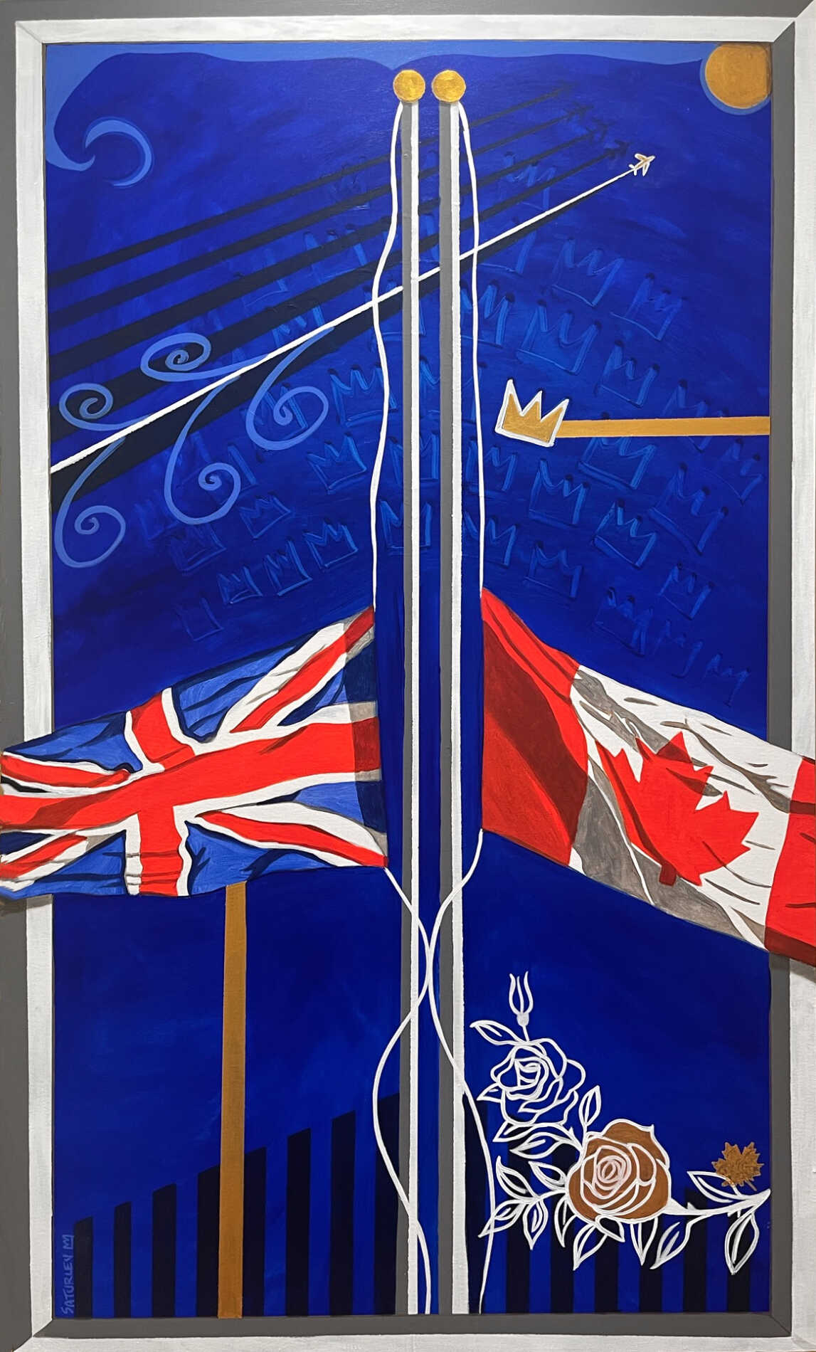 Canadian flag paintings