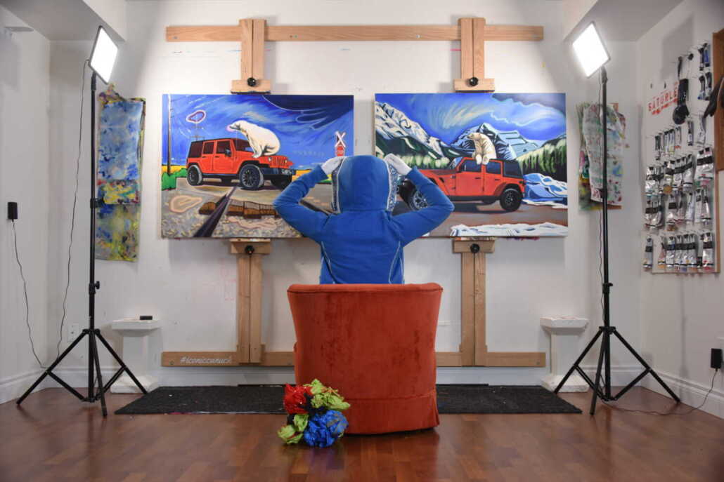 Brandy Saturley in her studio