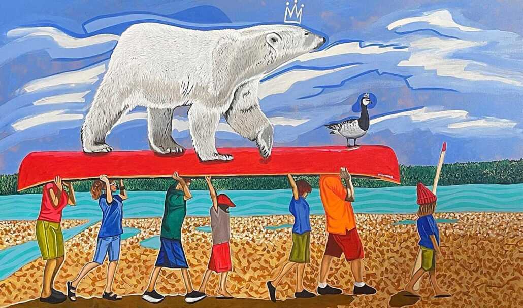 polar bear painting