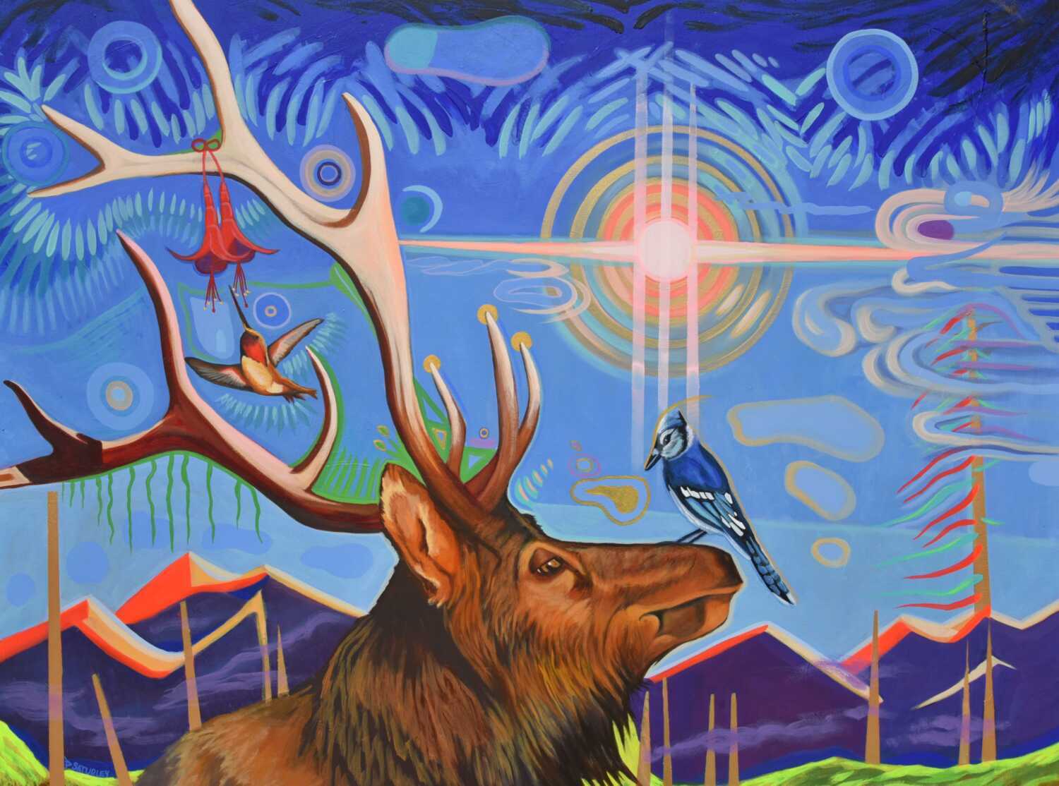 Wildlife Paintings Abstract Backgrounds