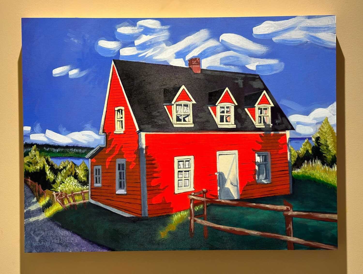 Painting Newfoundland Vibrant Reds