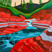 Painting Waterton Lakes Alberta