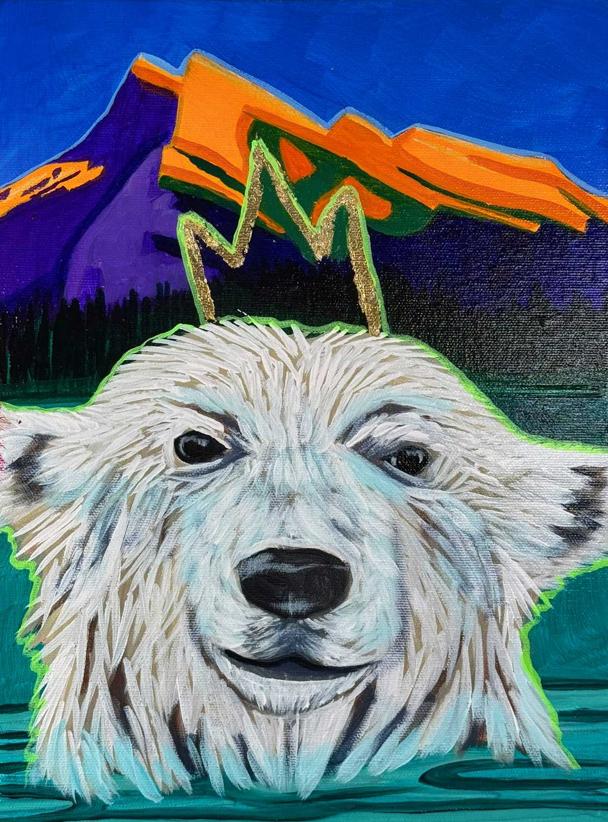 Polar Bear and Moose Paintings