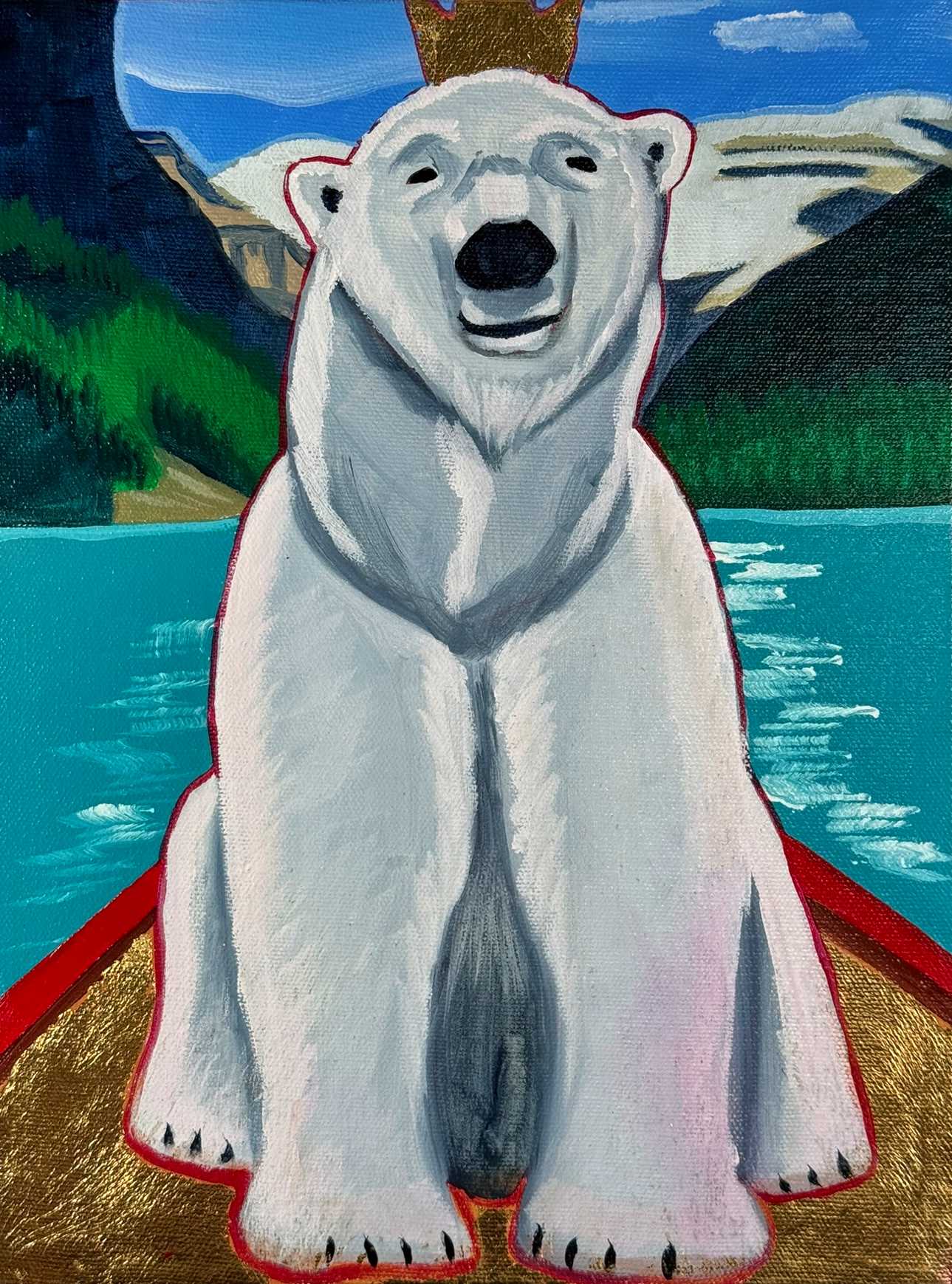 Polar Bear and Moose Paintings