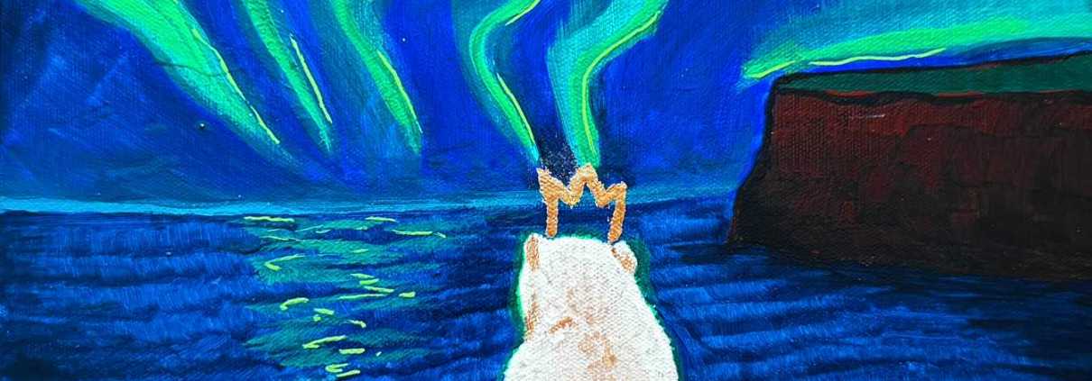Polar Bear and Moose Paintings