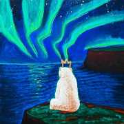 Polar Bear and Moose Paintings