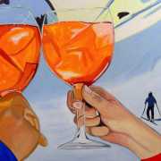 apres ski New Skiing Paintings