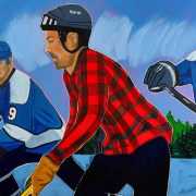 new pond hockey paintings