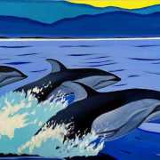 dolphins1 Pacific Coastal Paintings