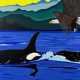 Eagle and Orcas Painting