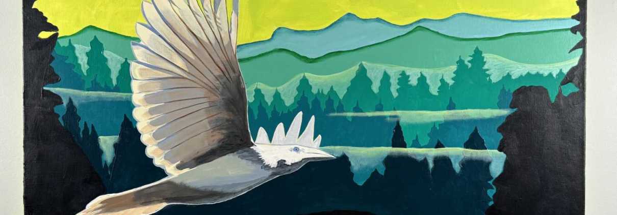 White Raven Painting