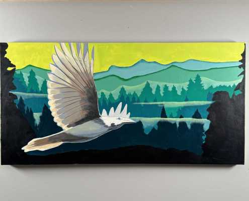White Raven Painting