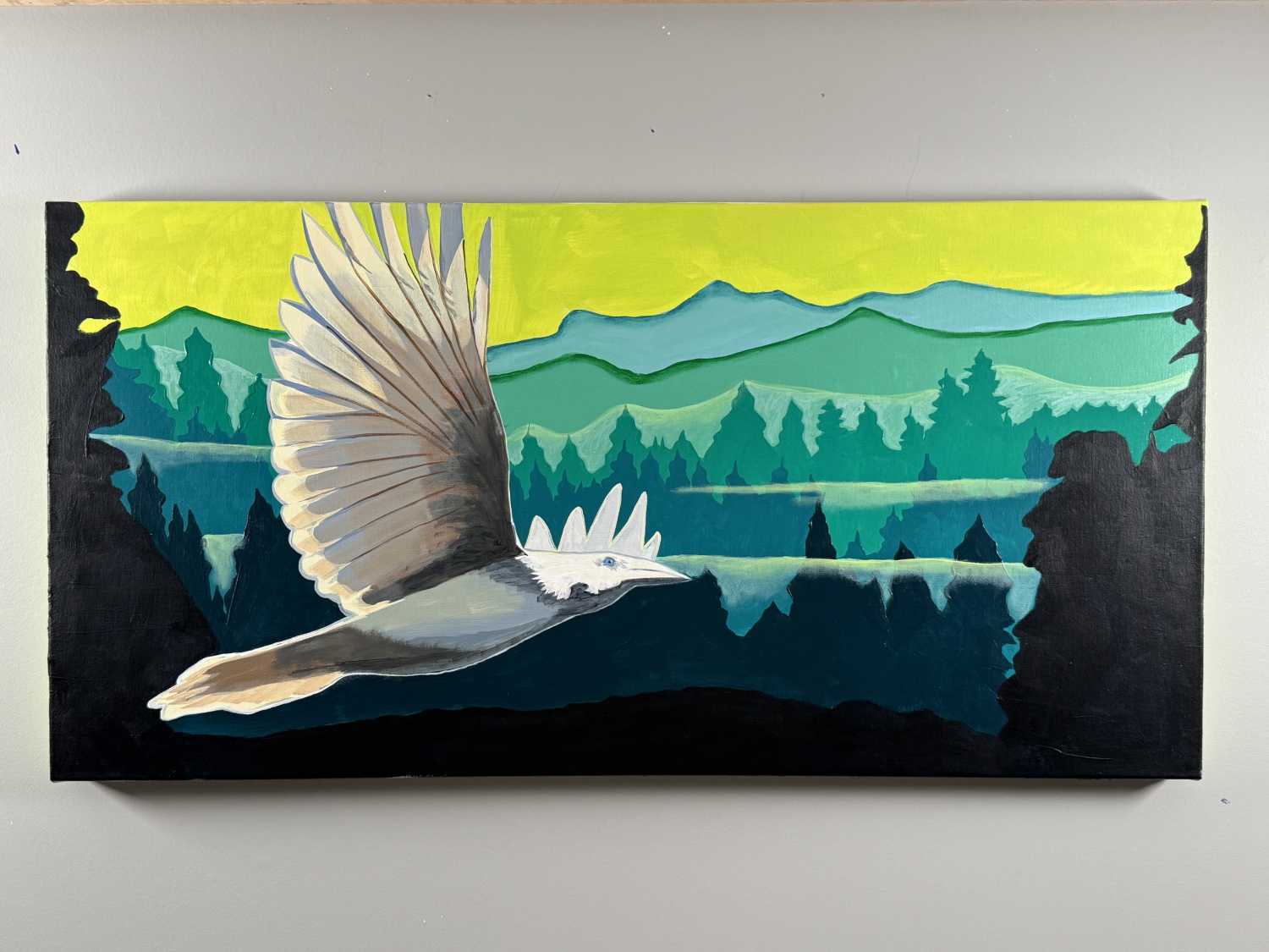 White Raven Painting