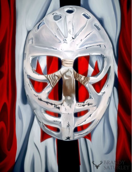 Ken Dryden Pretzel Mask painting