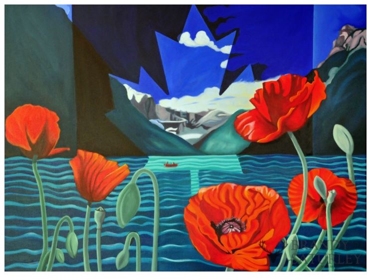Canadian flag in art