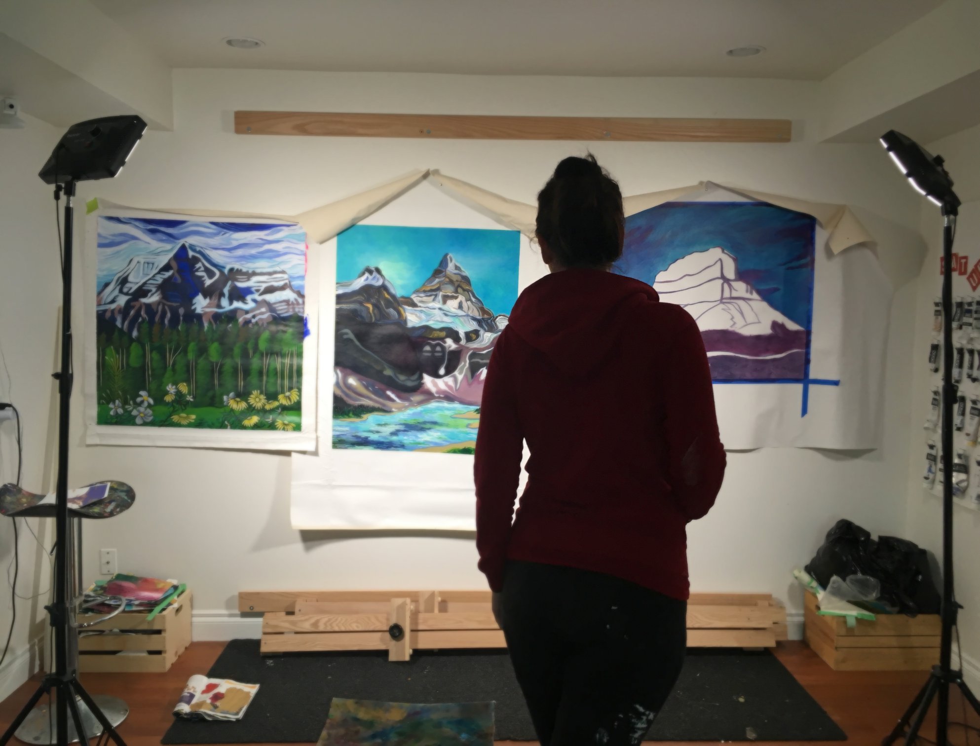 behind the scenes the art studio of Brandy Saturley