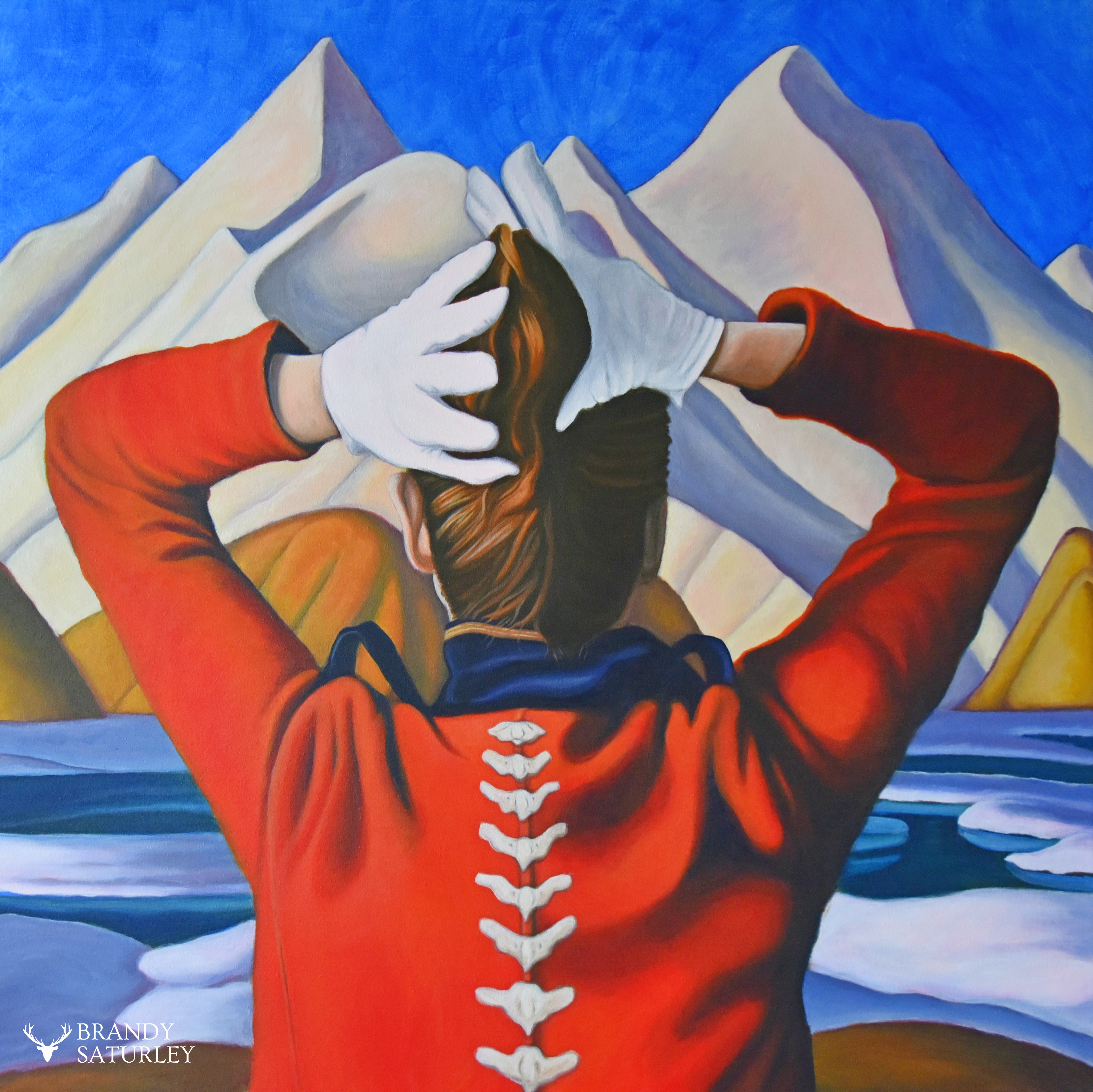 Lawren Harris homage painting Brandy Saturley Canadian artist