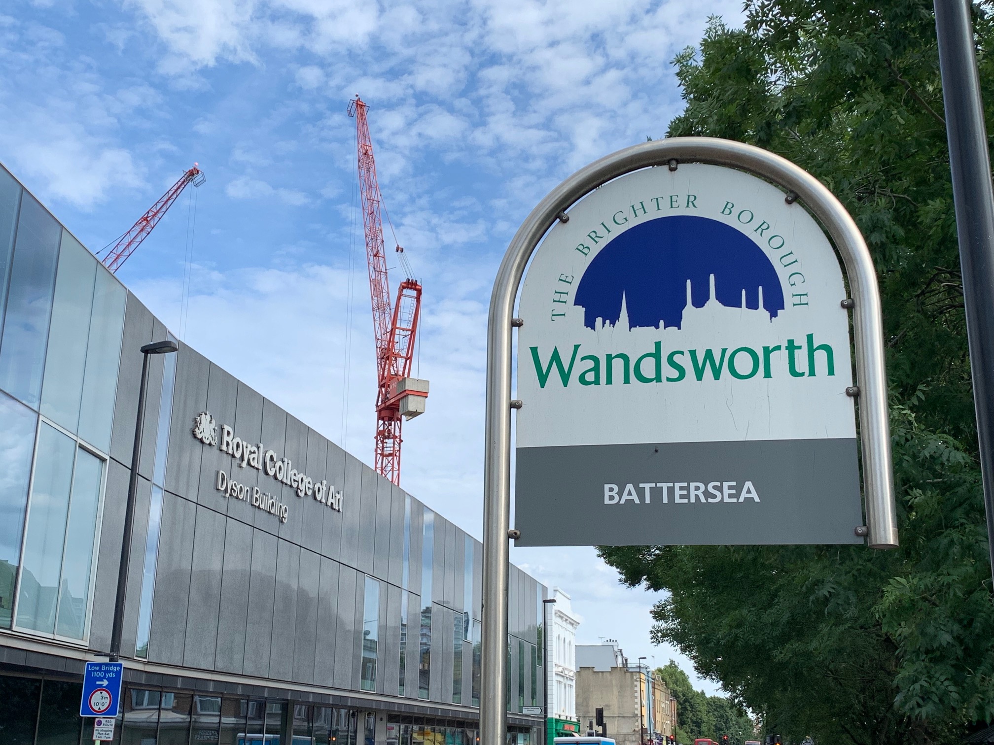 Wandsworth sign Battersea - Royal College of Art
