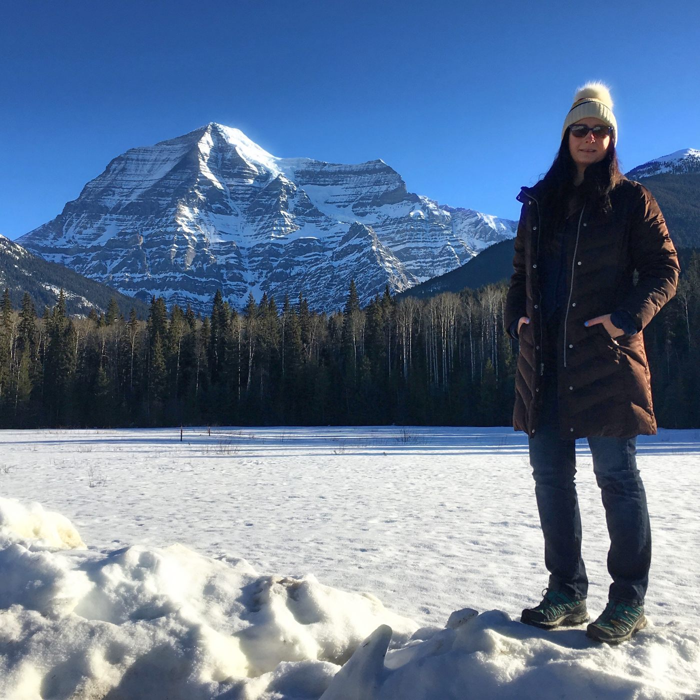 Canadian artist Brandy Saturley at Mt. Robson